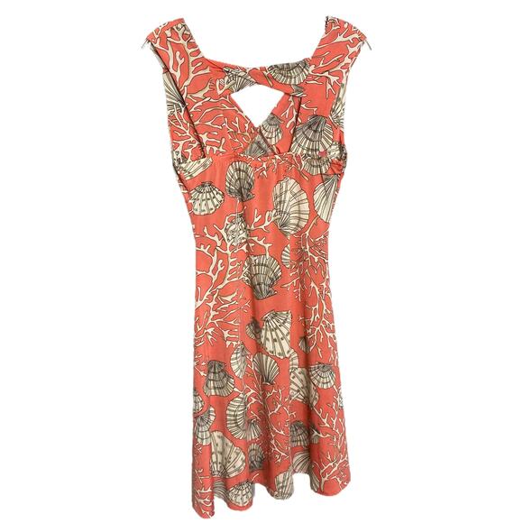 MT‎ Collection Women's Dress Sleeveless Seashell Coral Pink V-Neck Size S NWT - Picture 2 of 5